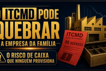 ITCMD — O novo ITCMD cobra em dinheiro o que a empresa vale em mercado — e é aí que a su