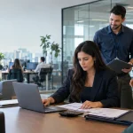Profissional contábil trabalhando nas dependências de empresa cliente representa o risco de caracterização de cessão de mão de obra no Simples Nacional