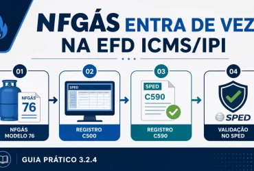 Guia Prático 3.2.4 da EFD ICMS IPI incorpora regras de escrituração da NFGás modelo 76 nos registros C500 e C590