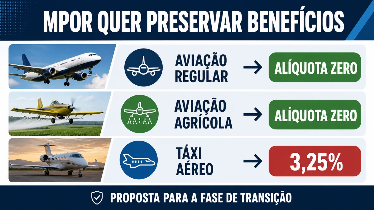 Ministério de Portos e Aeroportos propõe alíquota zero do Imposto Seletivo para aeronaves sustentáveis na Reforma Tributária