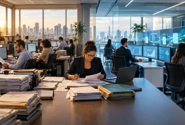 Profissionais analisam notas fiscais e sistemas durante o ano de teste do IBS e da CBS na Reforma Tributária de 2026