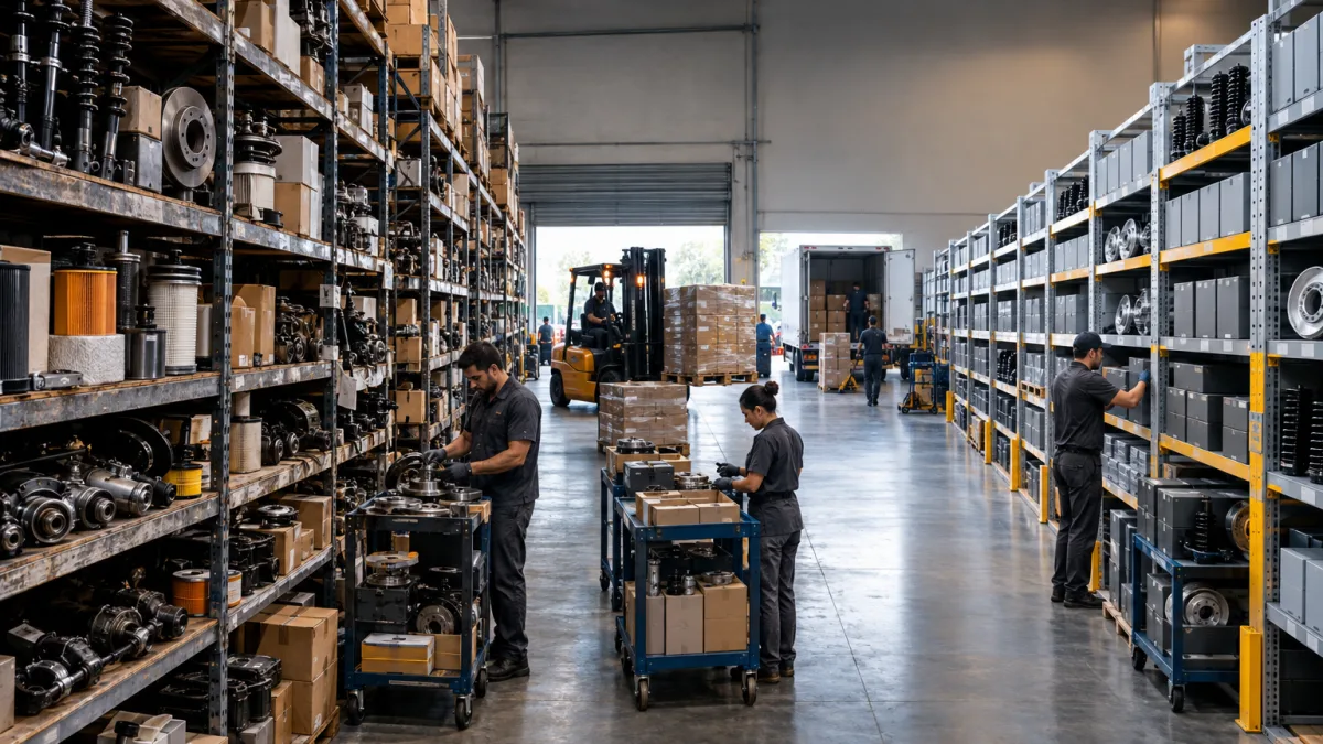 Estoque de peças automotivas em distribuidora representa o fim do PIS e Cofins monofásico e a entrada do IBS e CBS no setor de autopeças