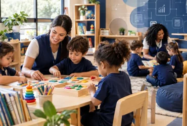 Creche com crianças e educadores representa redução de 60% de IBS e CBS para serviços de educação infantil
