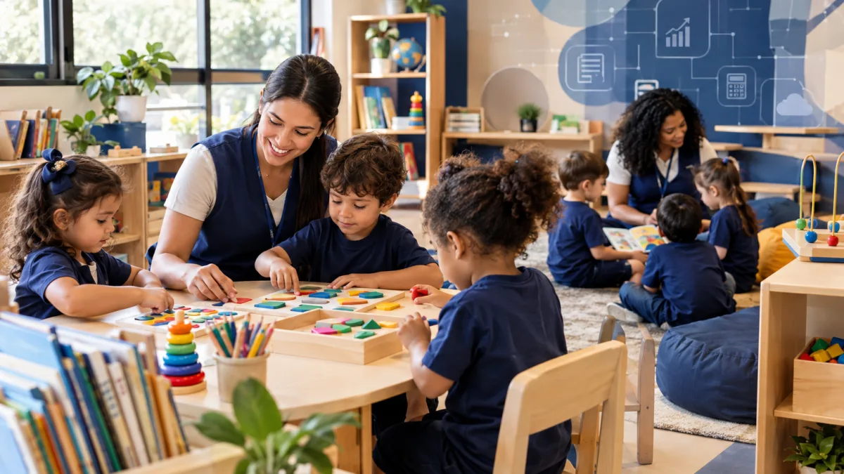 Reforma Tributária beneficia creches com redução de 60% no IBS e CBS, mas Simples Nacional exige análise separada Creche com crianças e educadores representa redução de 60% de IBS e CBS para serviços de educação infantil