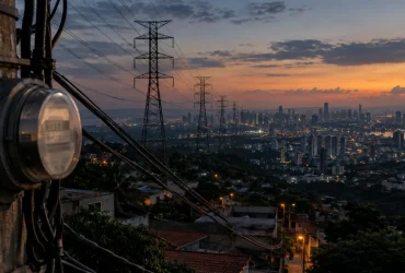 Linhas de transmissão de energia elétrica ilustram consultas da Aneel sobre tarifas, CBS e fim do PIS/Cofins em 2027