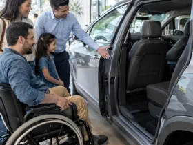 Automóvel novo em concessionária ilustra regras de IBS e CBS para compra por pessoa com deficiência ou transtorno do espectro autista