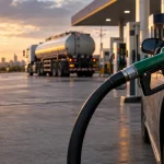 Abastecimento de gasolina em posto brasileiro ilustra alíquota de CBS de R$ 0,7925 por litro em 2027