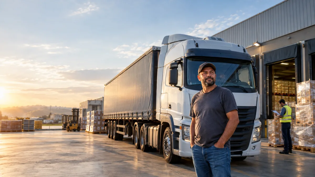 Como aproveitar créditos presumidos de IBS e CBS no frete contratado de transportador autônomo ou MEI? Transportador autônomo com caminhão de carga em operação logística relacionada aos créditos presumidos de IBS e CBS na Reforma Tributária
