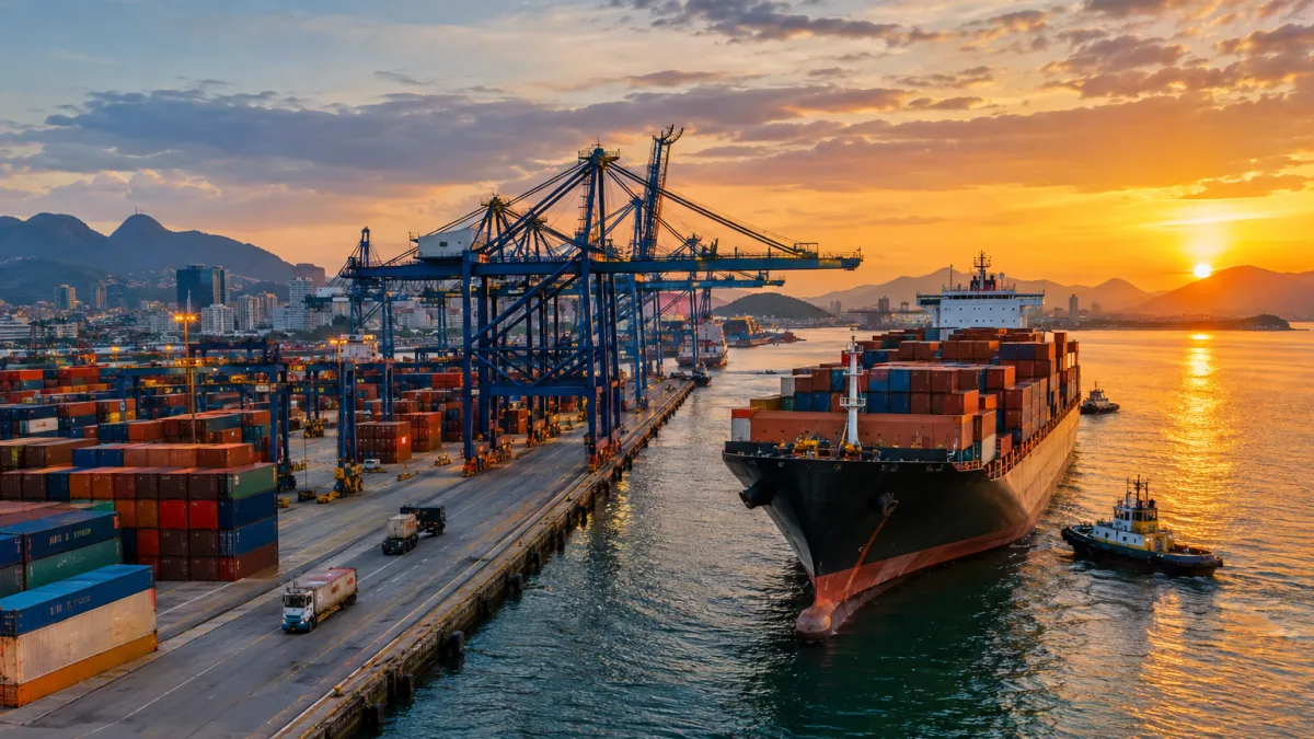 Exportações ficarão fora da incidência do Imposto Seletivo, conforme regra constitucional Porto brasileiro com mercadorias destinadas à exportação ilustra a regra de não incidência do Imposto Seletivo e a exceção da extração mineral