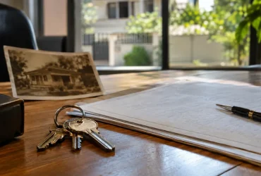 Chaves e documentos imobiliários representando o prazo de cinco anos para venda de imóvel herdado ou doado na reforma tributária