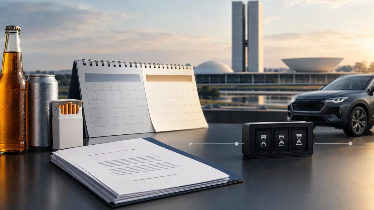 Imposto Seletivo foi adiado e não será mais cobrado em janeiro de 2027? Calendário de 2027 e produtos sujeitos ao Imposto Seletivo representam adiamento da cobrança por causa da noventena