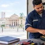 Microempreendedor individual com ferramentas de trabalho representando oportunidades em licitações exclusivas e contratações públicas previstas no PLP 186 de 2026
