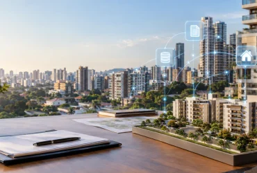 Empreendimento imobiliário representando a nova NF-e ABI, modelo 77, para operações de alienação de imóveis na Reforma Tributária