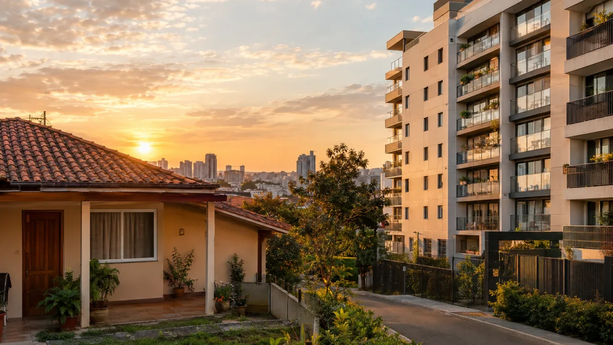 Casa e apartamento representam permuta de imóveis entre particulares e as regras de IBS e CBS da Reforma Tributária