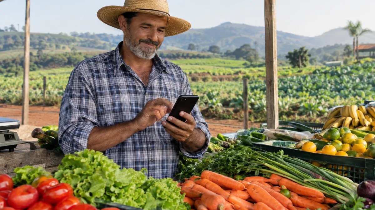 Produtor rural com CPF pode emitir NFC-e? Veja regras para inscrição estadual e certificado digital Produtor rural brasileiro utiliza celular na venda direta de alimentos e nas regras de emissão da NFC-e por CPF