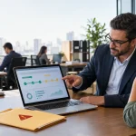 Contador e empresário consultam a situação do Simples Nacional para verificar permanência automática ou eventual exclusão futura em 2027