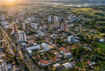 Vista de imóveis urbanos brasileiros representa integração dos cadastros das prefeituras ao Cadastro Imobiliário Brasileiro CIB pelo Sinter