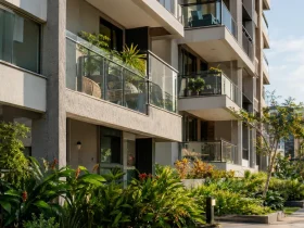 Redutor social de R$ 100 mil na Reforma Tributária: quem tem direito e como funciona Prédio residencial novo e explicação do redutor social de R$ 100 mil na base de cálculo do IBS e da CBS