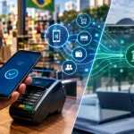 Pagamento por smartphone representa debate sobre Pix e Split Payment na Reforma Tributária de 2026