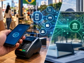 Pagamento por smartphone representa debate sobre Pix e Split Payment na Reforma Tributária de 2026