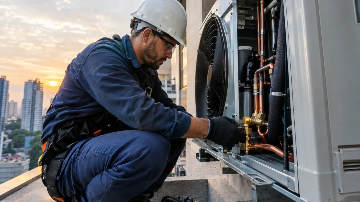 Técnico instala ar-condicionado e avalia mudanças de IBS, CBS e Simples Nacional em 2027