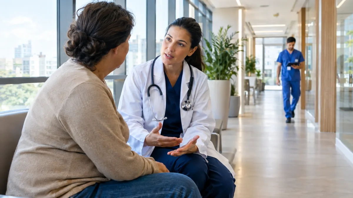 Quais serviços de saúde terão redução de 60% na Reforma Tributária? Profissionais da saúde em unidade médica representam os serviços com alíquotas de IBS e CBS reduzidas em 60% pela Reforma Tributária