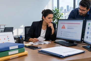 Contador e empresário verificam Termo de Indeferimento do Simples Nacional e o prazo para regularizar pendências até 30 de outubro