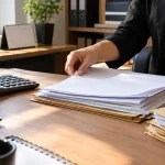 Documentos contábeis ilustram prazo de regularização do Simples Nacional 2027 até 30 de outubro para empresas com opção indeferida
