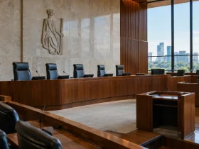 STF exclui ISS do PIS/Cofins: o que muda até a chegada da CBS em 2027 Ambiente de julgamento do STF ilustra decisão de excluir o ISS da base de cálculo do PIS e da Cofins