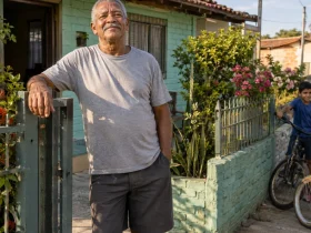 Usucapião não paga ITBI: entenda por que e o que isso muda para quem quer regularizar o imóvel Morador em frente à casa simples que ocupa há anos e pretende regularizar por usucapião